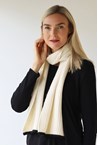 WOOL BLEND SCARF - wint black